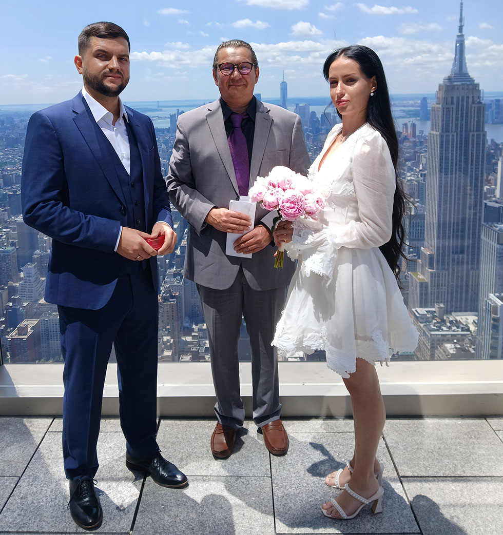 06-02-2025, June 2nd 2025, Russian Wedding Ceremony, Russian Wedding Minister Mikhail, Russian speaking wedding officiant, Summit One Vanderbilt New York City,  ,     -